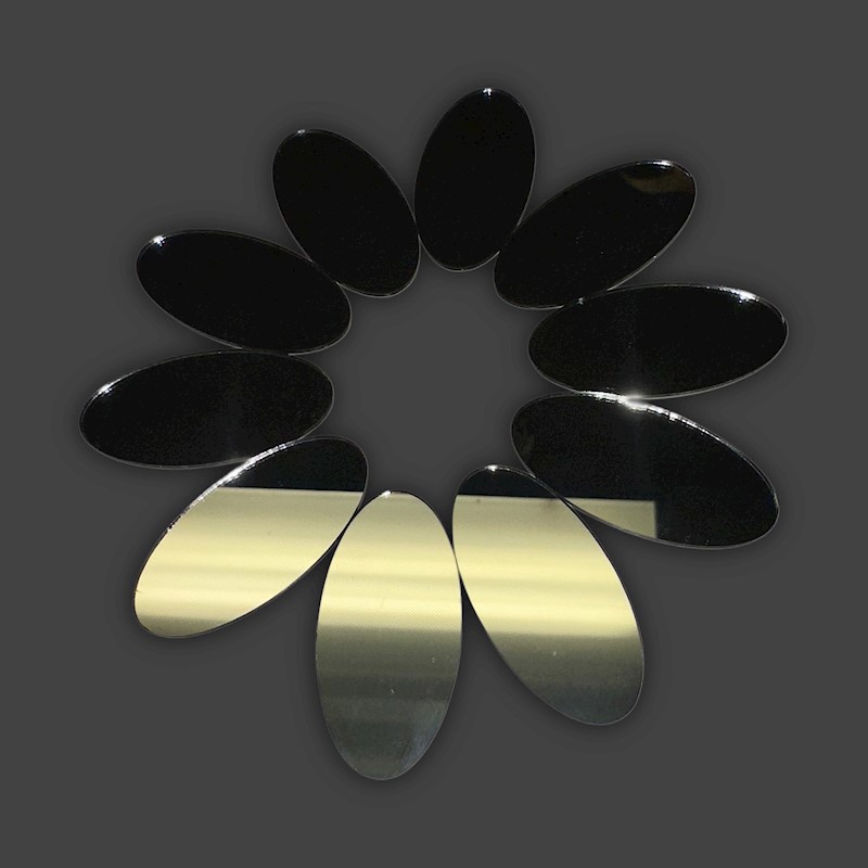 2" Small Oval Mirrors (10 Pieces)