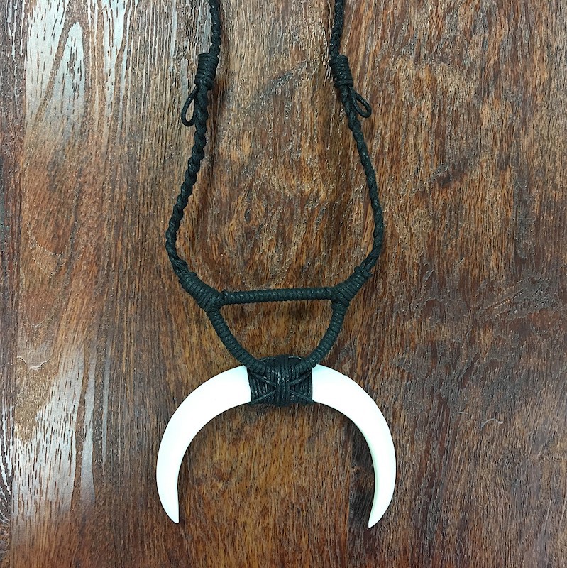 Double Boar's Tusk Necklace