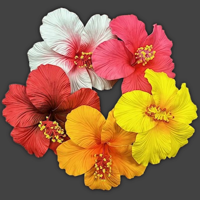 Foam Hibiscus Pick