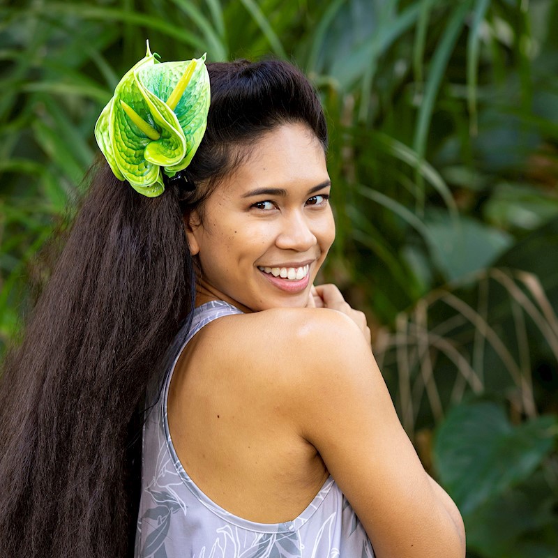 Green Anthurium Clip