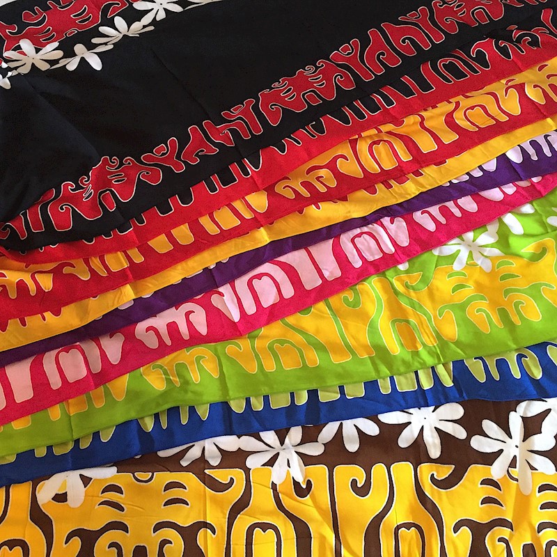 Half-Size Tahitian Print Pareu