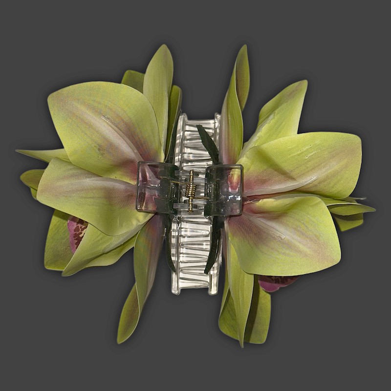 Large Orchid Claw Clip