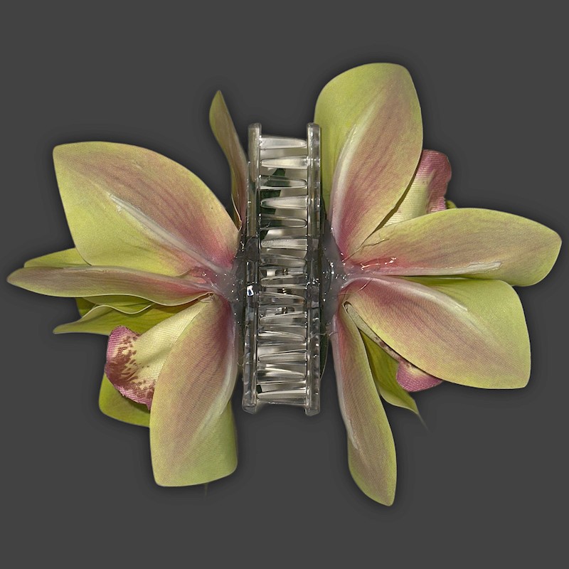 Large Orchid Claw Clip