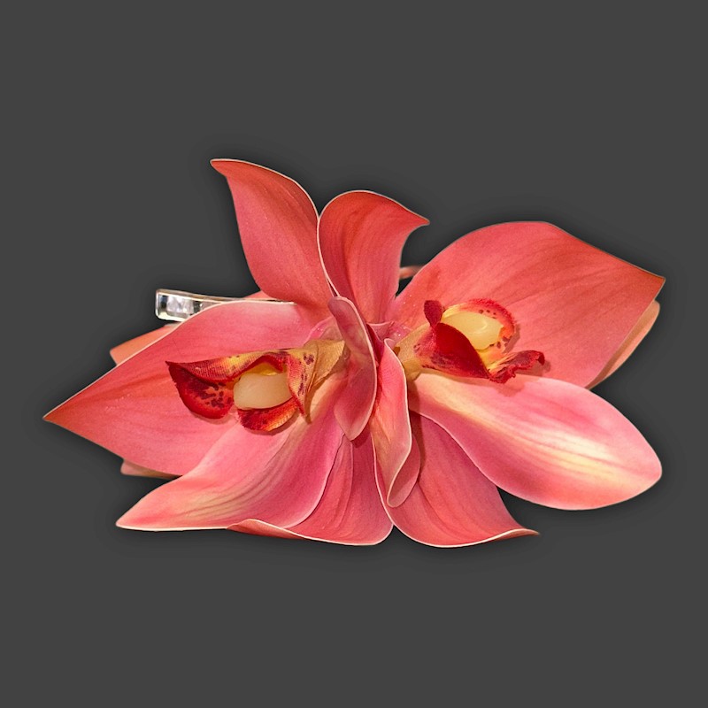Large Orchid Claw Clip