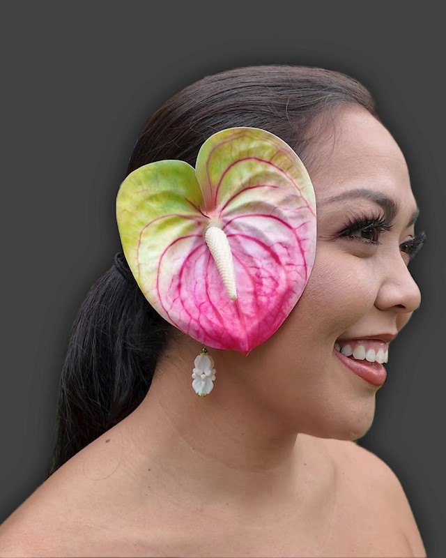 Large Waxed Anthurium Pick