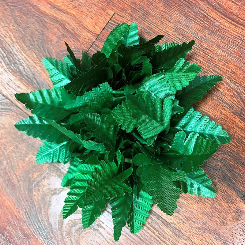 Leather Fern Elastic Wristlet/Anklet