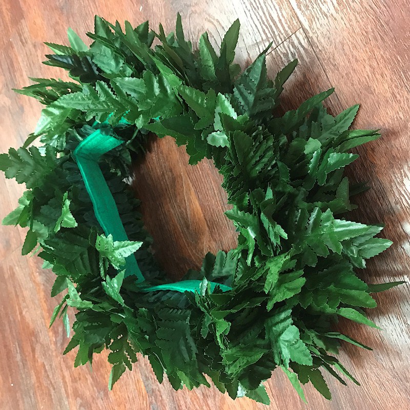 Leather Fern Lei Po'o