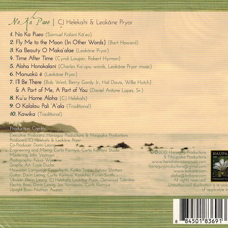 Music CD - Leokane Pryor & CJ Helekahi, "No Ka Pueo"