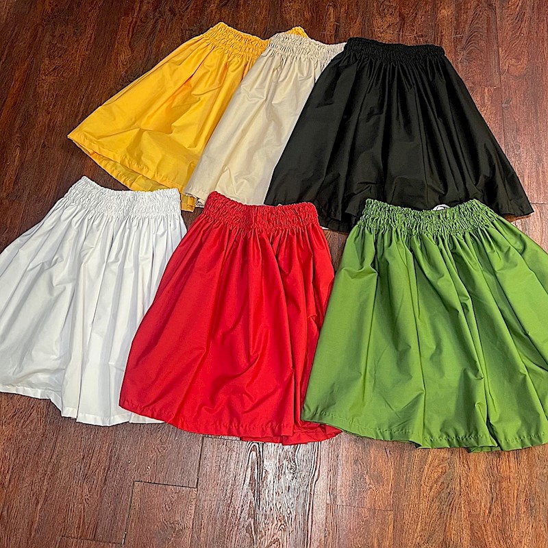 Solid Pa'u Skirt (Elastic Band)