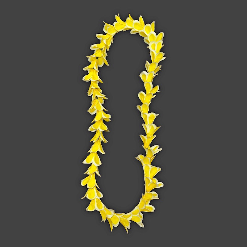 Yellow or Pink Plumeria Lei  - "Real Looking"