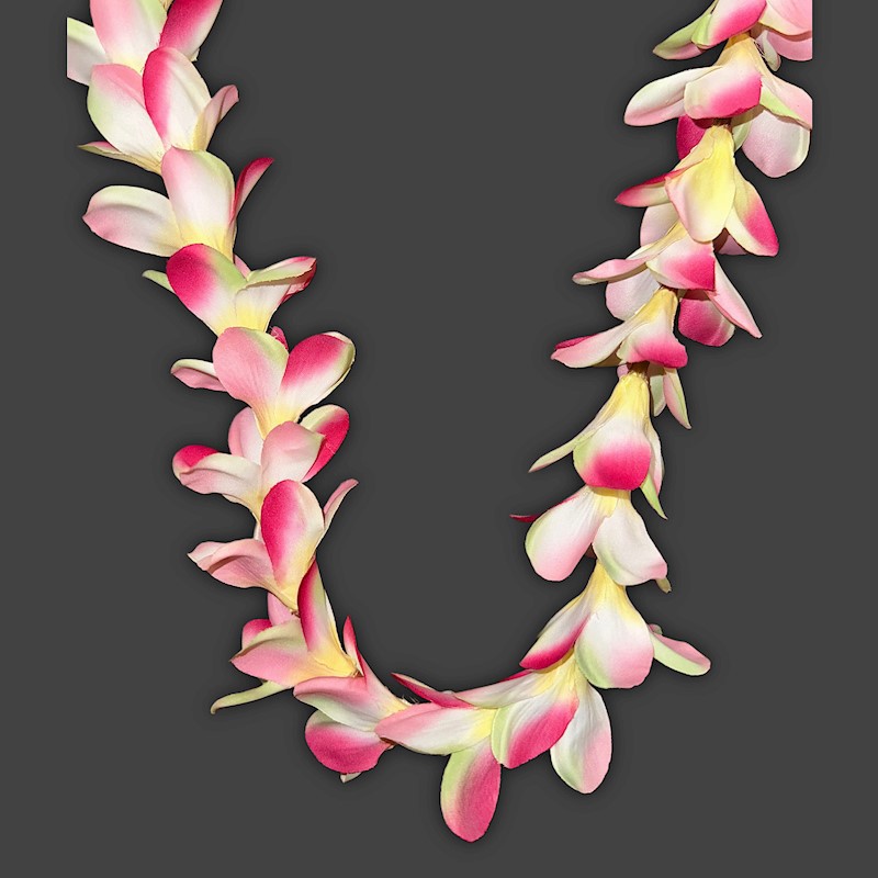 Yellow or Pink Plumeria Lei  - "Real Looking"