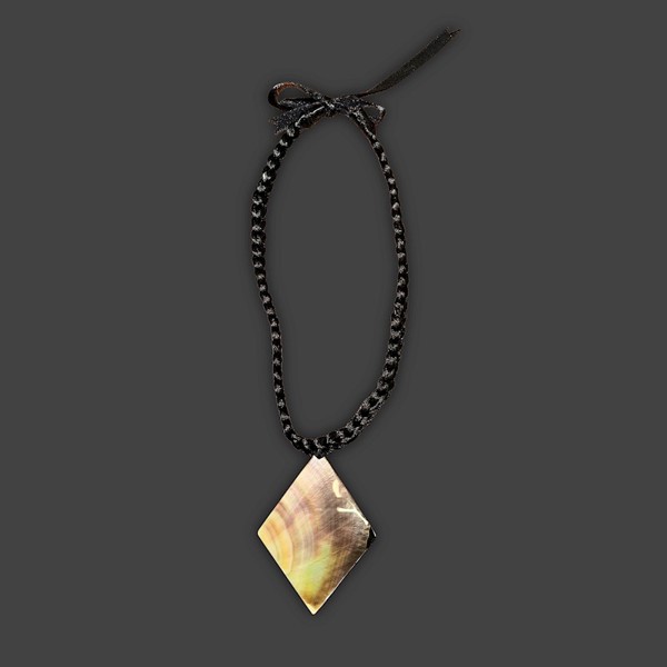 3" Diamond Mother of Pearl Necklace