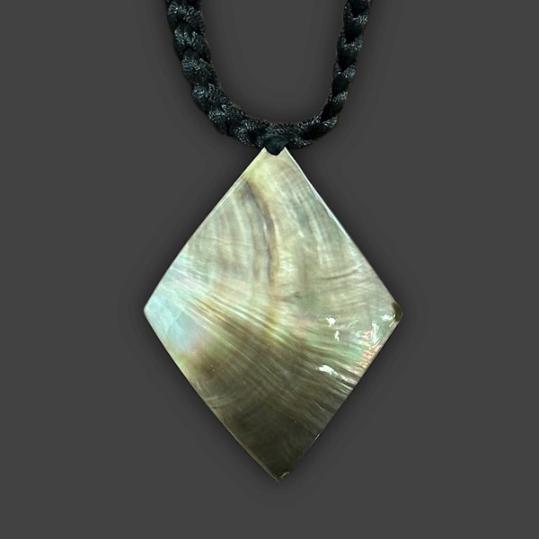 3" Diamond Mother of Pearl Necklace