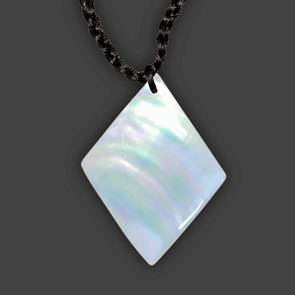 3" Diamond Mother of Pearl Necklace