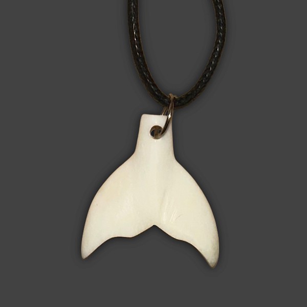 Bone Whale Tail Necklace