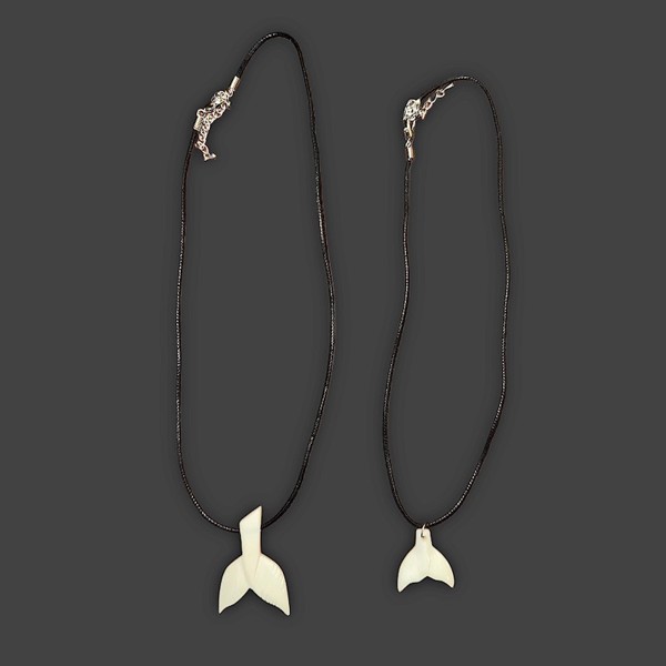 Bone Whale Tail Necklace