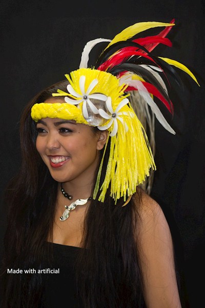Braided Headband with Mother of Pearl Side Plate