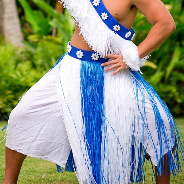 Decorated Artificial Two-Color Banded Skirt - Triple Layer