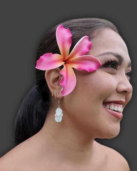 Extra Large Sunset Plumeria Pick