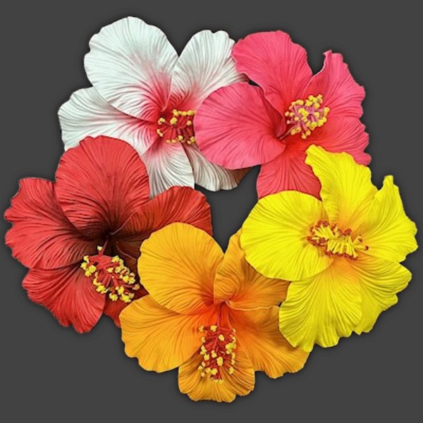 Foam Hibiscus Pick