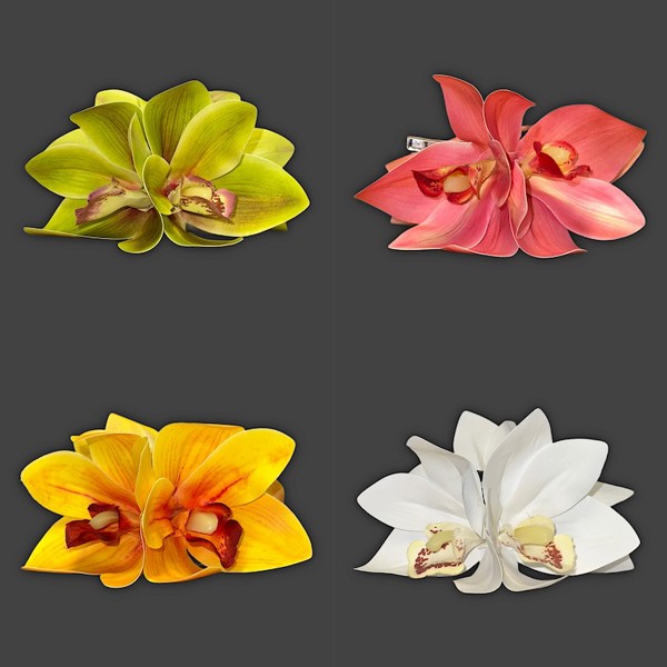 Large Orchid Claw Clip