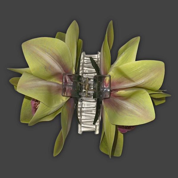 Large Orchid Claw Clip