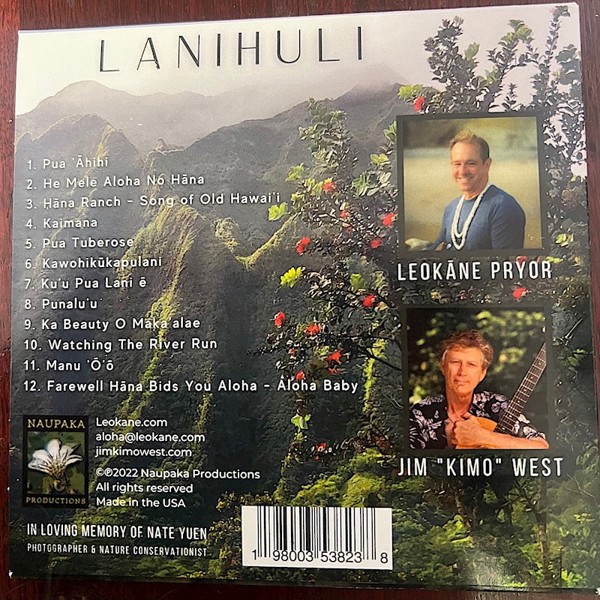 Music CD - Leokane Pryor & Jim Kimo West, "Lanihuli"