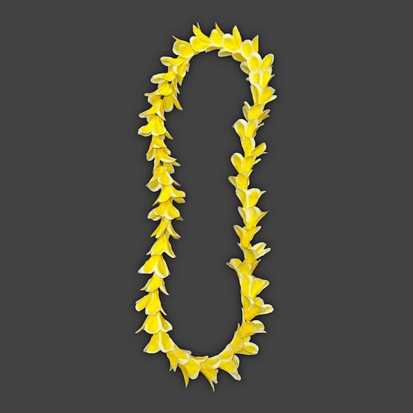 Yellow or Pink Plumeria Lei  - "Real Looking"